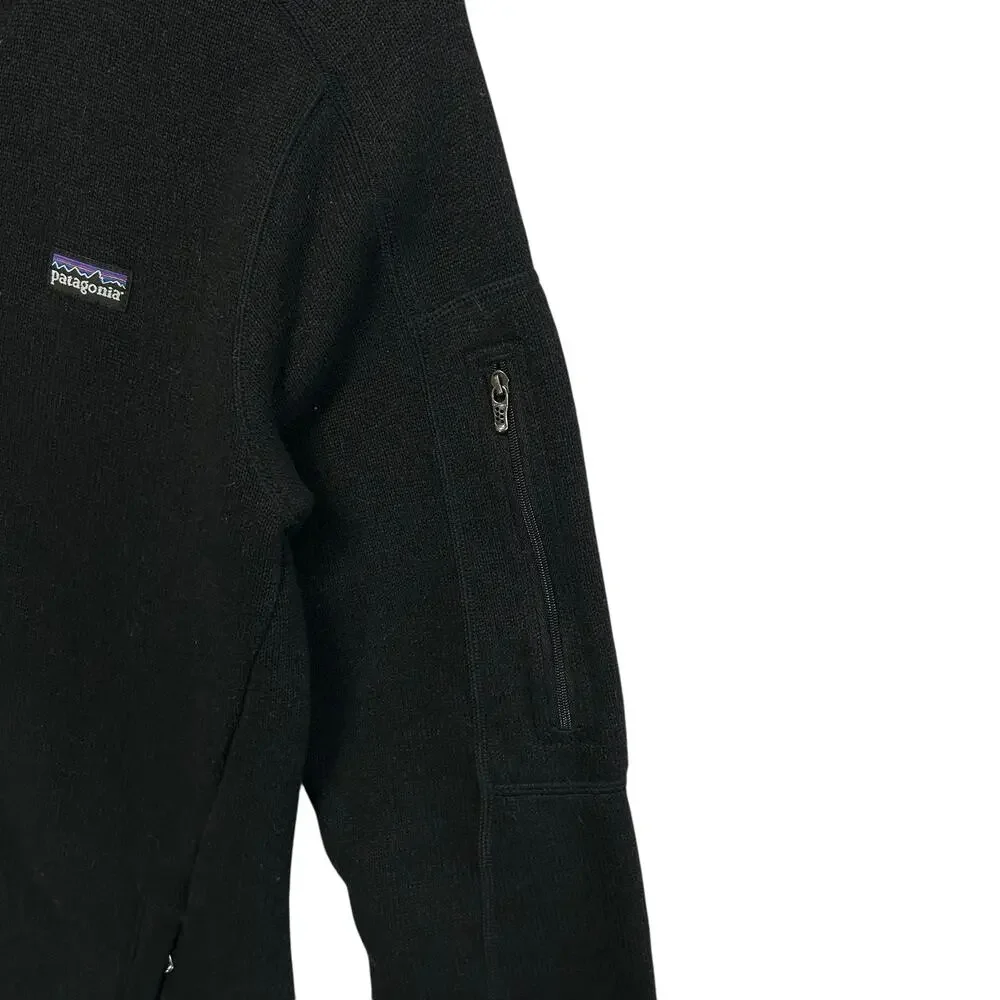 Patagonia Better Sweater Jacket Womens Sz S Black Full Zip Fleece Lined Travel - Picture 6 of 8